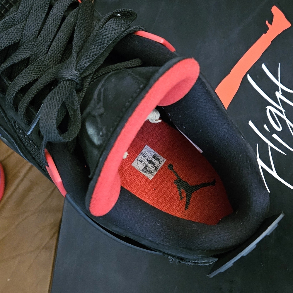 Men's Nike Air Jordan 4 Retro NRG Raptors OVU Drake Size 10.5 (EXCELLENT SHAPE) - Picture 12 of 14